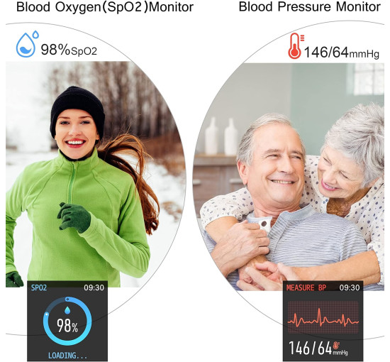 Розумний годинник Popglory P22 14-дюймовий сумісний з Android iOS чорний (my-17105)