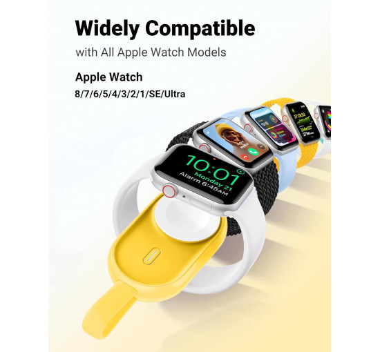 Бездротовий портативний зарядний пристрій Apple Watch VEGER V0102 жовтий (my-17092)