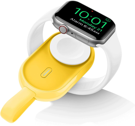 Бездротовий портативний зарядний пристрій Apple Watch VEGER V0102 жовтий (my-17092)