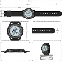Цифровий водонепроникний годинник Beeasy AW02 чорний (my-17101)