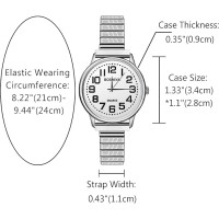 Жіночий наручний годинник з еластичним ремінцем JewelryWe JW273P0009 21 розмір сріблястий (my-15233)