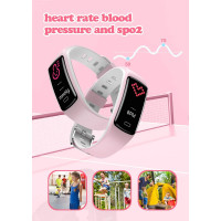 Умные часы CatShin ZL15-Pink фитнес-часы с шагомером, монитор сердечного ритма, артериального давления, монитор сна, пылевлагозащищенный корпус (my-2010)