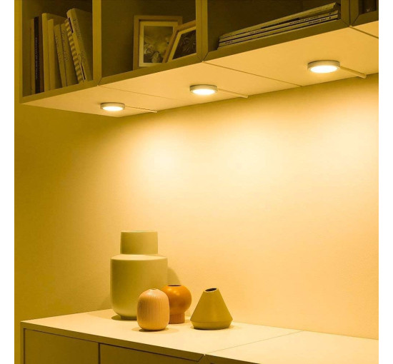 Комплект из 3 светодиодных светильников под шкафом Vlio, 7,5 Вт, 3000 кельвин теплый белый (my-4014)