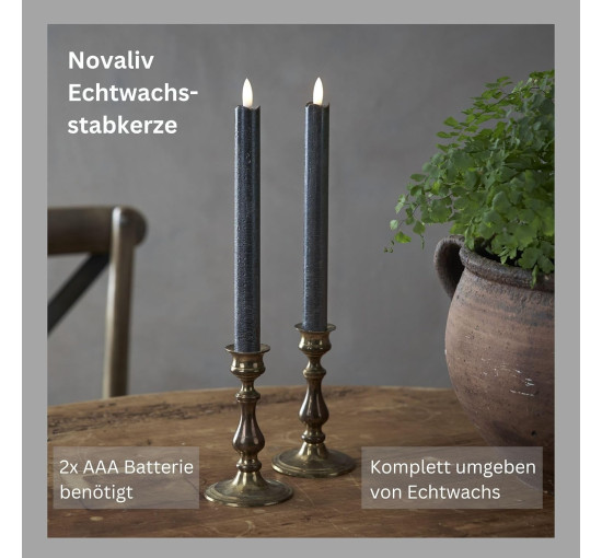Світлодіодні конічні свічки Novaliv чорні, 6 шт (my-4023)