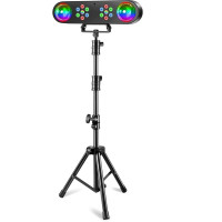 DJ-светильники со стойкой вращающийся цветной диско-шар 4-в-1 комплект DJ-светильников для дискотек с управлением DMX и звуком (my-17262)