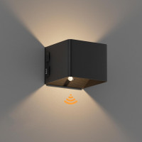 Светодиодный настенный светильник Coinmit HW632B с датчиком движения черный (my-17224)