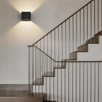 Светодиодный настенный светильник Coinmit HW632B с датчиком движения черный (my-17224)