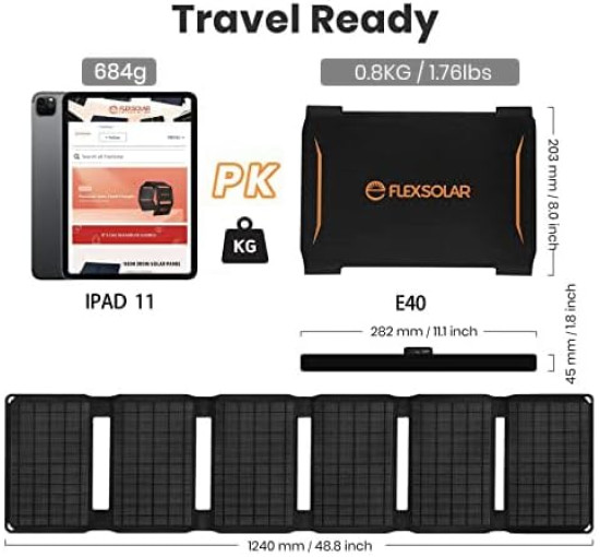 Портативная солнечная панель FlexSolar E40 40 Вт (my-18124)