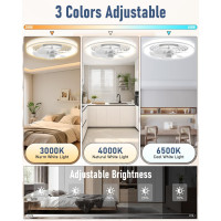 Потолочный вентилятор Mefine MNL002 с подсветкой и пультом дистанционного управления белый (my-17237)