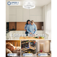 Потолочный вентилятор Mefine MNL002 с подсветкой и пультом дистанционного управления белый (my-17237)