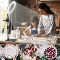Кольцевая LED-лампа с подставкой и держателем для телефона Saikkl SMN-10 (my-18029)