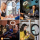 Кільцева LED-лампа з підставкою та тримачем для телефону Saikkl SMN-10 (my-18029)