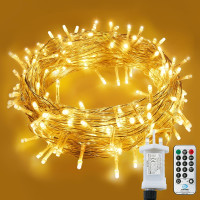 Гирлянда LITYBY Fairy Lights водонепроницаемая 15 м/49 футов 120 светодиодных гирлянд питание от сети 8 режимов дистанционного управления (my-17250)