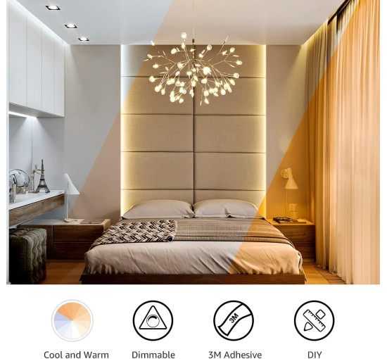 Світлодіодна стрічка Lepro з регулюванням яскравості, колір від теплого до холодного (my-18151)