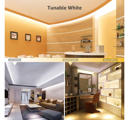 Світлодіодна стрічка Lepro з регулюванням яскравості, колір від теплого до холодного (my-18151)