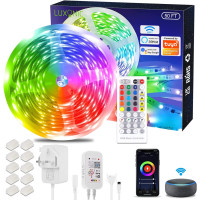 Світлодіодна стрічка LUXONIC RGB, що змінює колір, довжиною 15 м з пультом дистанційного керування (my-9111)