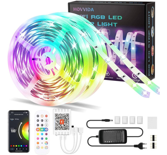 Светодиодная лента WiFi 20 м RGB 5050 музыка HOVVIDA (my-0181)