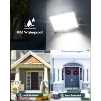 Светодиодный водонепроницаемый прожектор Sararoom 100 Вт для наружного освещения - 10000 лм дневной белый прожектор 6500 К со 156 светодиодами (my-17257)