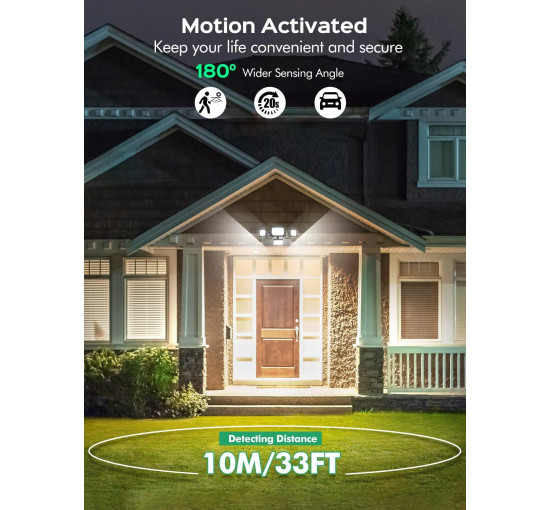 Вуличне освітлення прожектор 50 Вт денне біле світло 6500 К з датчиком (my-18165)