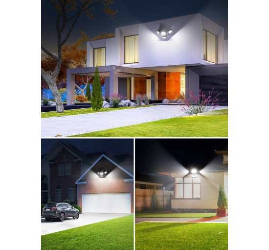 Вуличне освітлення прожектор 50 Вт денне біле світло 6500 К з датчиком (my-18165)