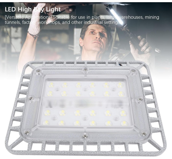 Вибухозахищений світлодіодний світильник IP66 для заводів великих складів 50 Вт 5500 лм 5000 К (my-18161)
