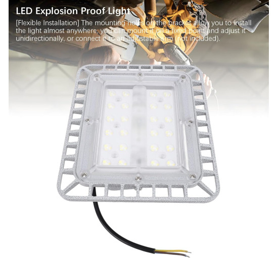 Вибухозахищений світлодіодний світильник IP66 для заводів великих складів 50 Вт 5500 лм 5000 К (my-18161)