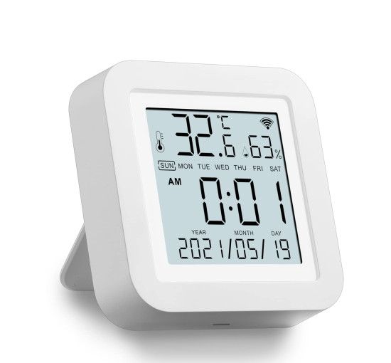 Умный термометр с Wi-Fi Haozee, гигрометр SmartLife White (my-3110)