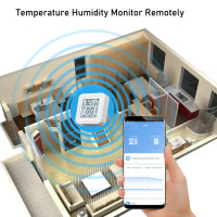 Розумний термометр з Wi-Fi Haozee, гігрометр SmartLife White (my-3110)