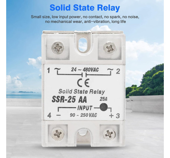 Модуль твердотільного реле Jadeshay SSR25 Aa 25a Вхід 80250 В змінного струму Вихід 24480 В змінного струму (my-17008)