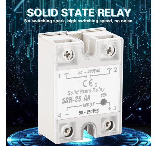 Модуль твердотільного реле Jadeshay SSR25 Aa 25a Вхід 80250 В змінного струму Вихід 24480 В змінного струму (my-17008)