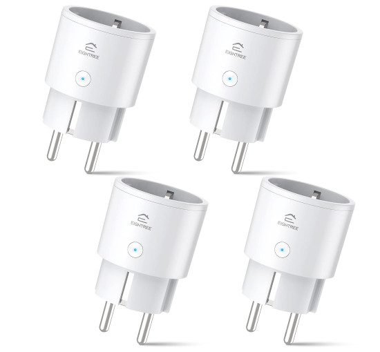 Набір із 4 Wi-Fi розеток з вимірюванням енергоспоживання EIGHTREE Smart Plug ET20-4 (my-4061)