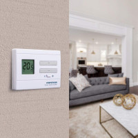 Цифровий кімнатний термостат COMPUTHERM Q3 з термометром для опалення, кондиціювання повітря та теплої підлоги, регулятор температури у приміщенні (my-15254)