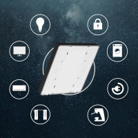 Інтелектуальний перемикач MOES ZigBee ZT-EU4-GY-SR з дизайном Star Ring 4-канальний сірий (my-15091)