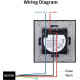 Wi-Fi сенсорний перемикач CNBINGO W1-C201 чорний (my-1079)