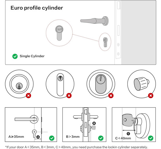 Розумний замок для дверей Lockin G30 з клавіатурою Pro, керуванням через Wi-Fi (my-028)