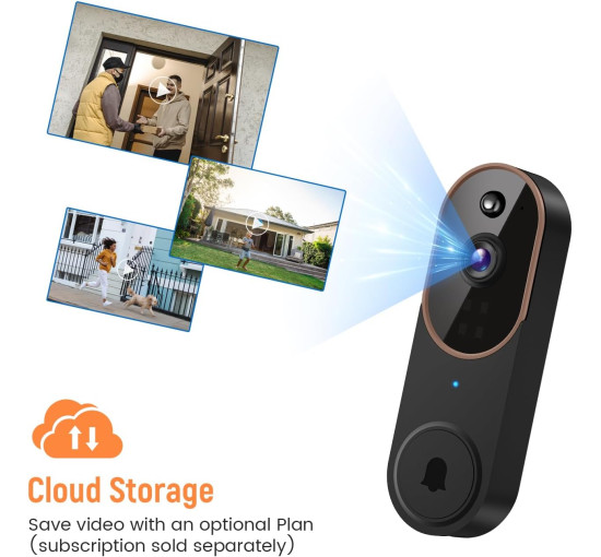 Бездротова відеокамера для дверного дзвінка 1080 GridTera P50 (my-18133)