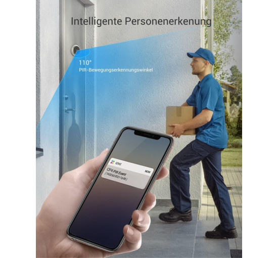 Відеодзвінок для дверей з Wi-Fi EZVIZ ширококутна камера 2МП PIR сенсор руху дисплей 4,3 (my-18094)