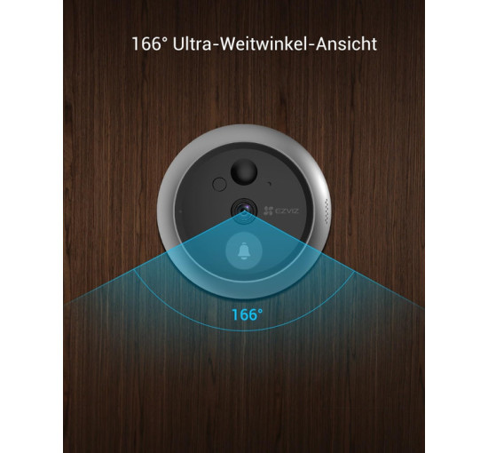 Відеодзвінок для дверей з Wi-Fi EZVIZ ширококутна камера 2МП PIR сенсор руху дисплей 4,3 (my-18094)