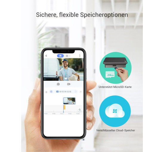 Відеодзвінок для дверей з Wi-Fi EZVIZ ширококутна камера 2МП PIR сенсор руху дисплей 4,3 (my-18094)