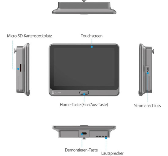 Відеодзвінок для дверей з Wi-Fi EZVIZ ширококутна камера 2МП PIR сенсор руху дисплей 4,3 (my-18094)