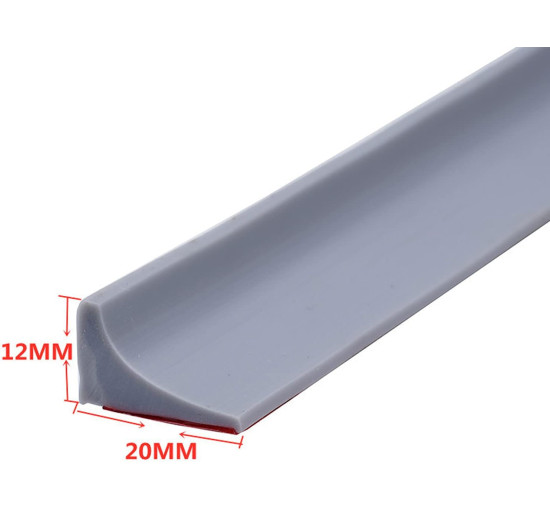 Самоклеюча силіконова смуга ущільнювача для захисту підлоги для душу, для раковини, стільниці, окантовки ванни MERAXI чорний 1м (my-4097)