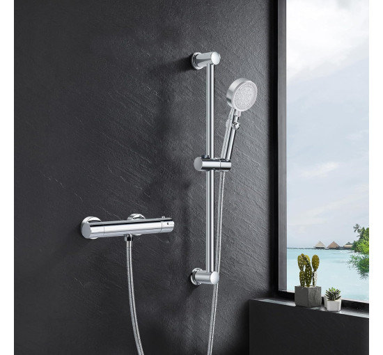 Настенный термостатический смеситель для душа с душевой штангой Coleniny CN605 (my-18128)