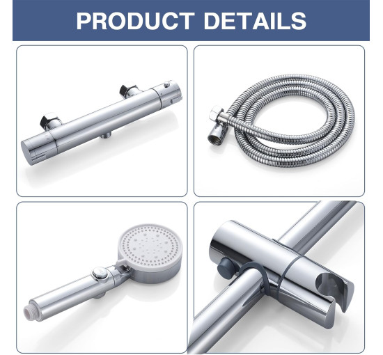 Настенный термостатический смеситель для душа с душевой штангой Coleniny CN605 (my-18128)