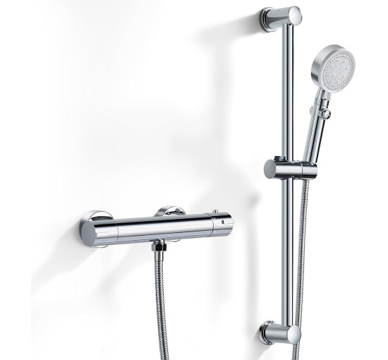 Настенный термостатический смеситель для душа с душевой штангой Coleniny CN605 (my-18128) Настенный термостатический смеситель для душа с душевой штангой Coleniny CN605 (my-18128)