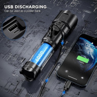 Светодиодные многофункциональные 2 в 1 USB фонарики Esgofo, PH-L330 30000 люмен (my-080)