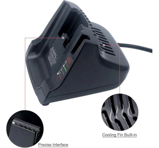 Быстрое зарядное устройство 40 В для литий-ионных аккумуляторов Black and Decker (my-17081)