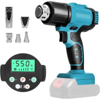 Бездротовий термофен Gotrain JM202527-03 сумісний з акумулятором Makita 18 В без акумулятора (my-17249)