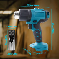 Беспроводной термофен Gotrain JM202527-03 совместимый с аккумулятором Makita 18 В без аккумулятора (my-17249)