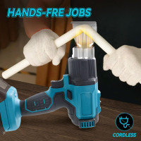 Беспроводной термофен Gotrain JM202527-03 совместимый с аккумулятором Makita 18 В без аккумулятора (my-17249)