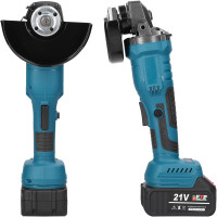 Беспроводная угловая шлифовальная машина Weytoll бесщёточный двигатель 21 В 125 мм аккумулятор 2 x 1300 мА·ч (my-17255)